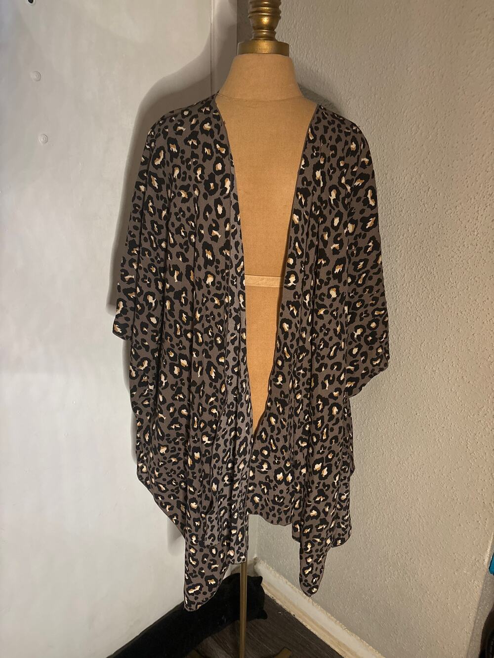 Comme Toi Leopard Print Kimono Duster M/L Animal Print Dopamine Mobwife Prints